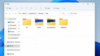 Captura de tela mostrando a visualização de pastas no Explorador de Arquivos do Windows 11. Fonte: windowslatest