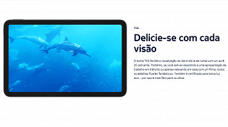 Imagem ilustrativa da tela do tablet Nokia T20. Fonte: Nokia