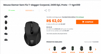 Exatamente o mesmo mouse, mas agora com nome de Corporal, vendido pela T-dagger