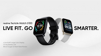 Smartwatch realme TechLife Watch S110. Fonte: realme