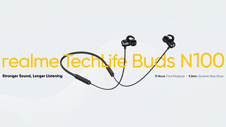 Fones de ouvido in-ear Bluetooth realme TechLife Buds N100. Fonte: realme