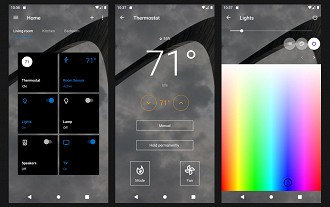 Capturas de tela do app Home Remote.