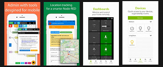 Capturas de tela da plataforma Node Red and Hubitat.