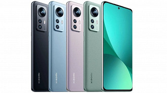 Cores da linha Xiaomi 12 (Crédito: Xiaomi/Reprodução)