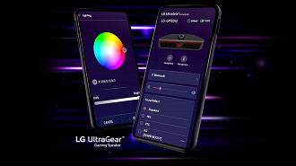 Aplicativo para controlar o RGB. Fonte: LG
