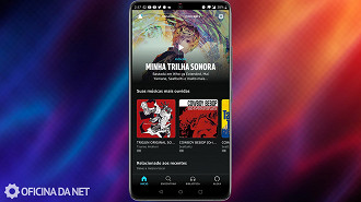 Captura de tela do app Amazon Music para Android. Fonte: Vitor Valeri Captura de tela do app Amazon Music para Android. Fonte: Vitor Valeri