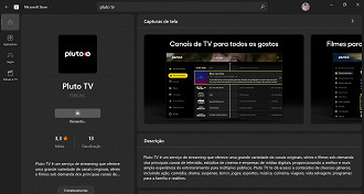 Pluto TV está disponível no Windows w Xbox (Crédito: Microsoft/Reprodução)