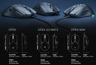 Razer Viper, Viper Ultimamte e Viper Mini