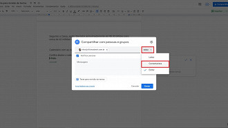 Passo 04 - Convidando outras pessoas para sugerir edições em seu texto. Fonte: Vitor Valeri