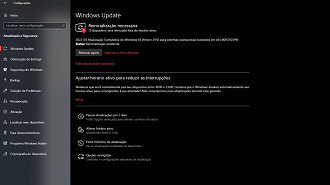 Captura de tela da atualização KB5012599 do Windows 10 versão 21H2. Fonte: Vitor Valeri