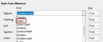 Passo 04 - Utilize a fonte padrão das letras do Microsoft Office no LibreOffice.