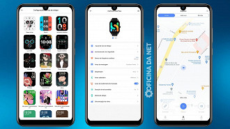 No aplicativo Haylou Fun é possível personalizar a tela do seu relógio, acompanhar suas atividades e monitorar a rota que você caminha. (Crédito: Oficina da Net)
