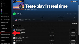 Passo 01 - Como tornar uma playlist do Spotify particular (privada) ou pública no computador. Fonte: Vitor Valeri