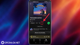 Passo 03 - Como tornar uma playlist do Spotify particular (privada) ou pública no celular (Android e iOS). Fonte: Vitor Valeri
