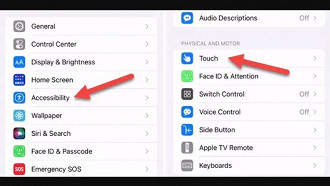 Passo 02 - Touch assistido - como reiniciar um celular Android sem utilizar o botão físico de ligar/desligar/bloquear