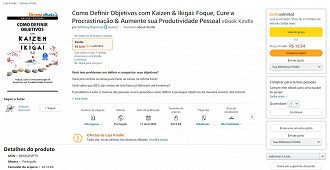 Como identificar títulos gratuitos do Kindle Unlimited no site da Amazon. Fonte: Amazon