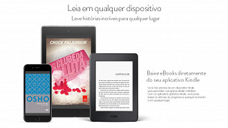 Compatibilidade dos eBooks oferecidos no Kindle Unlimited com outros dispositivos através do app Kindle. Fonte: Amazon