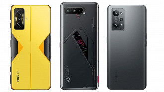 Em ordem, POCO F4 GT, ROG Phone 5S Pro e Realme GT 2