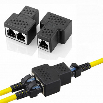 Divisores (splitters) ethernet. Fonte: Aoiutrn (Amazon)