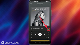 Botão like (curtir) para salvar músicas em uma playlist. Fonte: Vitor Valeri