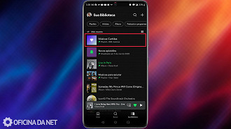 Acessando a playlist de Músicas Curtidas. Fonte: Vitor Valeri