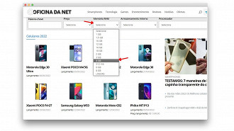 Para te ajudar, acesse nossa página com a ficha técnicas de todos os celulares e filtre por aparelhos com no mínimo 4GB de RAM