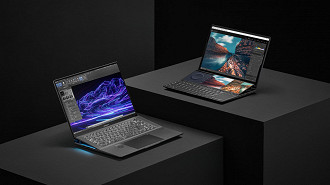 Zenbook Pro 16X OLED (esquerda) e Zenbook Pro 14 Duo OLED (direita). Fonte: Asus