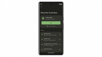 Página de Segurança e Privacidade do Android 13 (Crédito: Google/Reprodução)