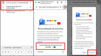 Passo 01 ao 03 de como desativar os anúncios no seu celular.