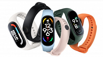 Cores das pulseiras da Mi Band 7. Fonte: Xiaomi