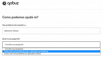 Passo 05 - Como Reportar um problema ou sugerir melhorias da Qobuz. Fonte: Vitor Valeri
