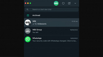 Captura de tela mostrando o novo recurso do WhatsApp em fase de testes. Fonte: WABetaInfo