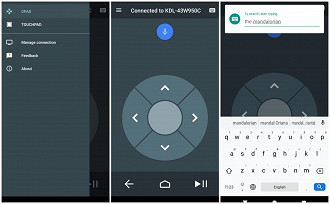 Capturas de tela do aplicativo Android TV Remote Control. Fonte: androidauthority