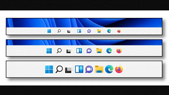 Resultado - Como aumentar ou diminuir o tamanho da barra de tarefas no Windows 11. Fonte: Vitor Valeri