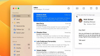 Aprimoramentos do Apple Mail sendo apresentados na WWDC 2022. Fonte: Apple
