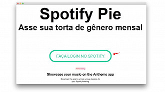 É necessário fazer o login com sua conta do Spotify para usar o Spotify Pie (Foto: Reprodução/Adalton Bonaventura)