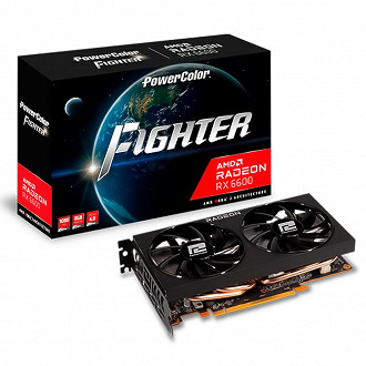 Um dos modelos mais baratos da RX 6600, Fighter, da Powercolor!