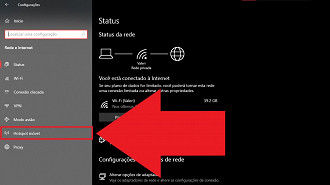 Passo 04 - Solução temporária para solucionar o problema do ponto de acesso Wi-Fi (hotspot móvel) no Windows 10. Fonte: Vitor Valeri