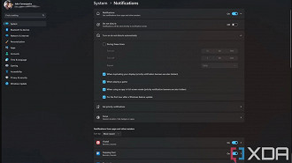 Configurações das notificações do sistema. Fonte: XDADevelopers