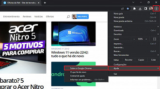 Como atualizar o navegador para o Chrome 103. Fonte: Vitor Valeri