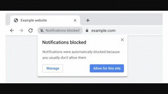 Bloqueando notificações no Chrome 103. Fonte: Google