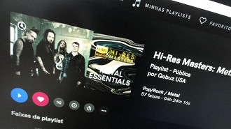 Playlist Hi-Res Masters: Metal Essentials na Qobuz. Fonte: Vitor Valeri