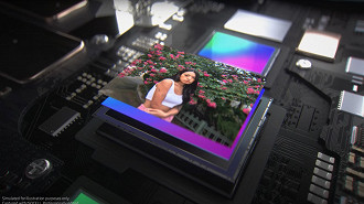 Imagem ilustrativa de um sensor capturando uma imagem. Fonte: Samsung (YouTube)