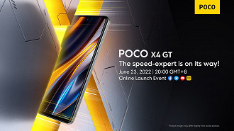 O POCO X4 GT integra uma ficha técnica de boa performance, mas mais modesta em relação ao POCO F4.