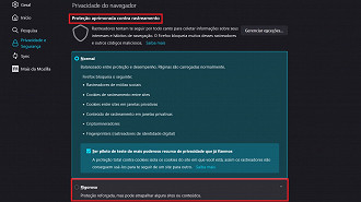 Passo 03 - Como ativar o recurso de remoção de parâmetros de rastreamento de URLs no Firefox 102. Fonte: Vitor Valeri