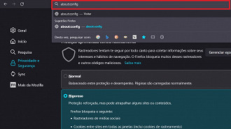 Passo 04 - Como ativar o recurso de remoção de parâmetros de rastreamento de URLs no Firefox 102. Fonte: Vitor Valeri