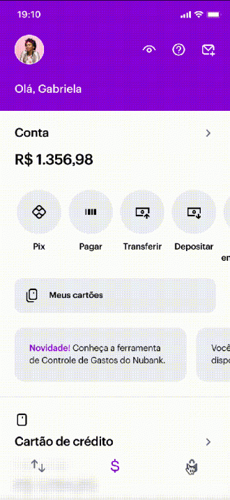 Exemplo de ativação do cashback do Shopee dentro do aplicativo Nubank. Fonte: Nubank