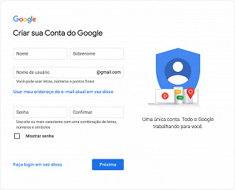 Como criar um e-mail no Gmail pelo computador.