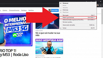 1º método - Como reabrir/recuperar uma aba/guia fechada acidentalmente no Google Chrome. Fonte: Vitor Valeri