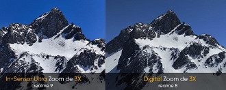 Comparação de fotos entre o Realme 9 com a tecnologia Ultra Zoom e o Realme 8 com o zoom digital  (Crédito: Realme/Reprodução)